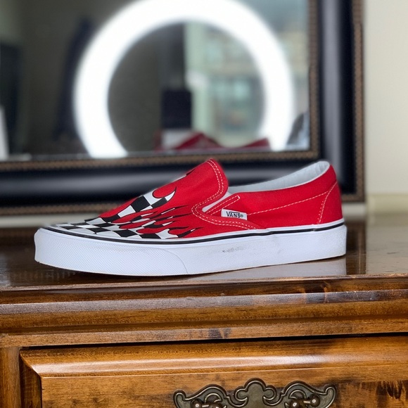 bloody checkered vans